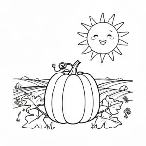 Pumpa och den leende solen