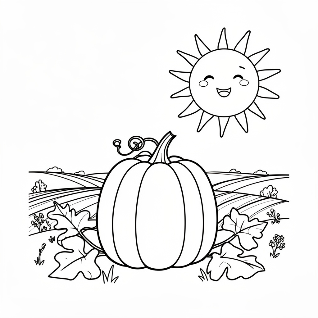 Pumpa och den leende solen