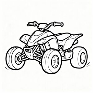 Racing fyrhjuling med detaljerad design