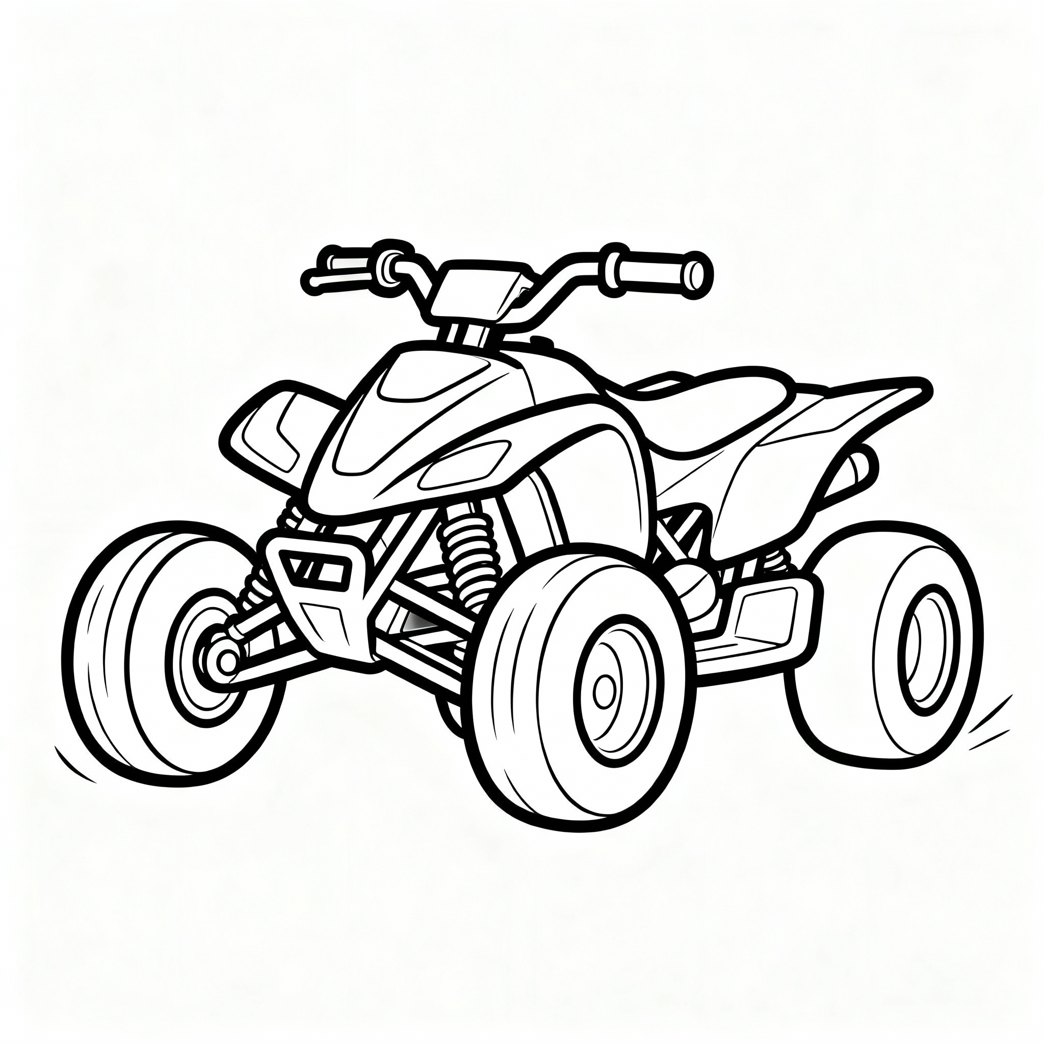 Racing fyrhjuling med detaljerad design