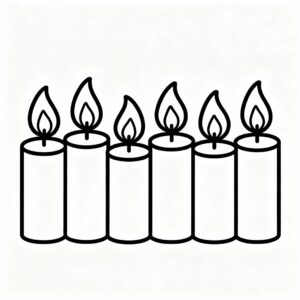 Räkna ljus under advent – målarbild för förskolan