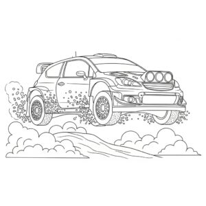 Realistisk rallybil i full fart