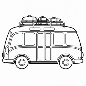 Retro buss teckning