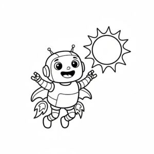 Robot och den leende solen