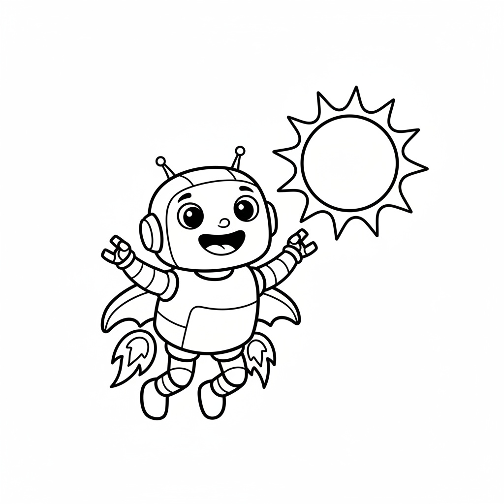 Robot och den leende solen