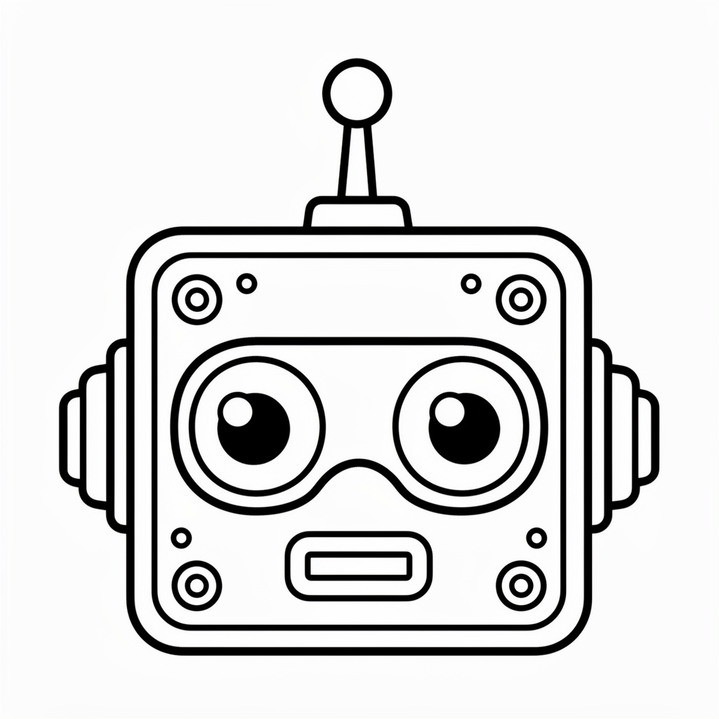 Robotmask med tekniska former