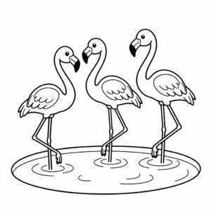 Rolig djurparksbesök med flamingor
