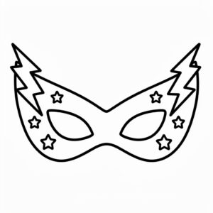 Rolig superhjältemask att färglägga