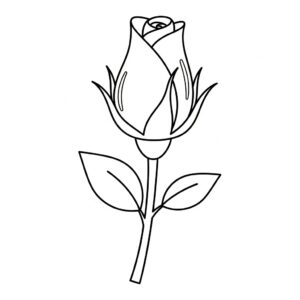 Rosknopp med blad