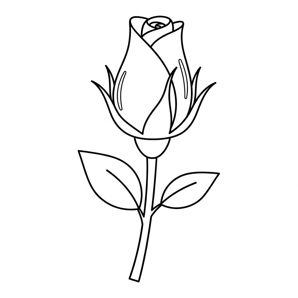 Rosknopp med blad