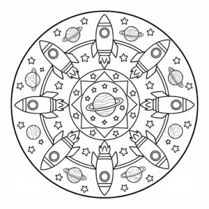 Vackra mandala mönster för avkoppling målarbild