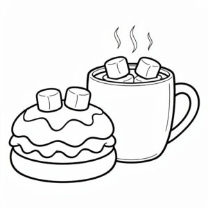 Semla och en kopp varm choklad