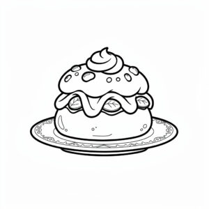 Semla på ett vackert fat
