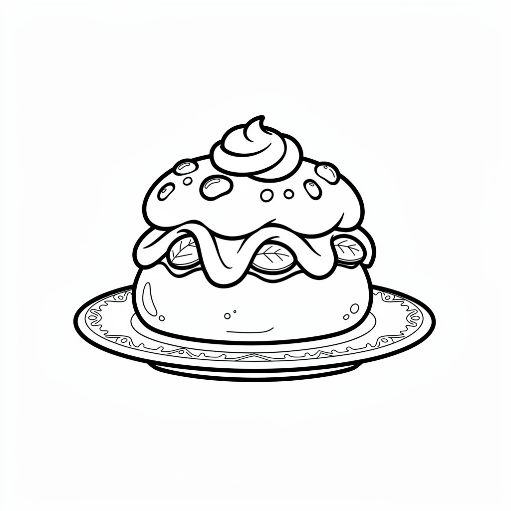 Semla på ett vackert fat