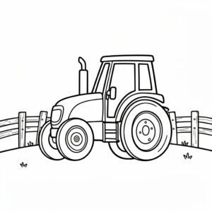 Skriv ut fordon att färglägga: stor traktor