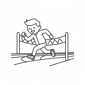 Snabb löpare olympiska spel målarbild