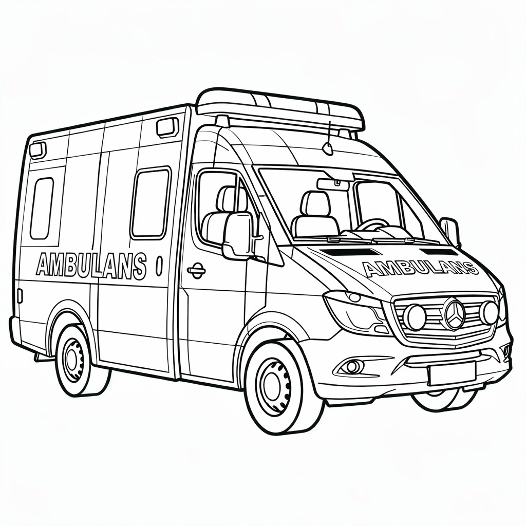 Snabb svensk ambulans med blåljus
