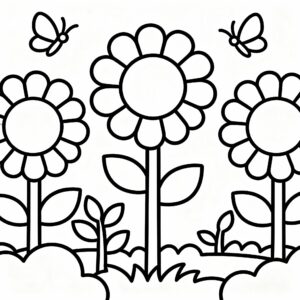 Sommarlov i blomsterträdgården målarbild