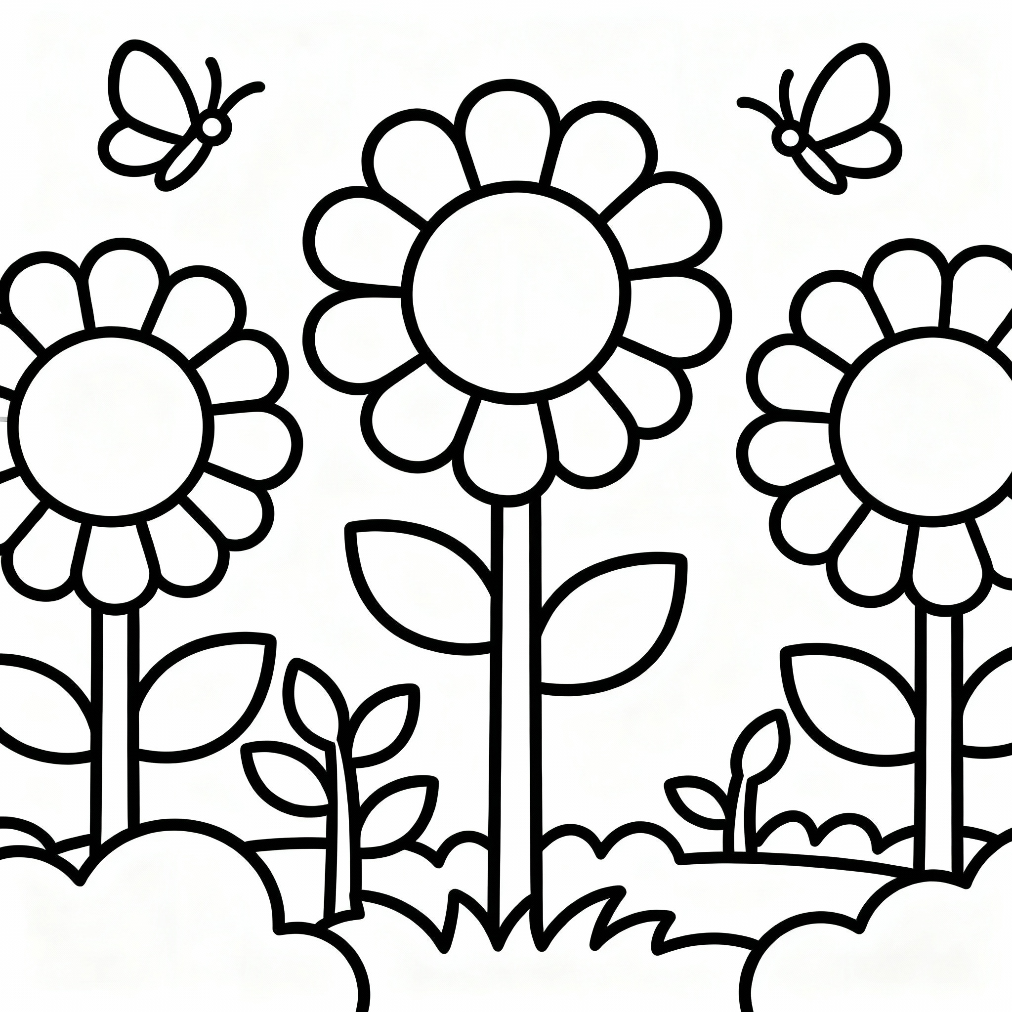 Sommarlov i blomsterträdgården målarbild
