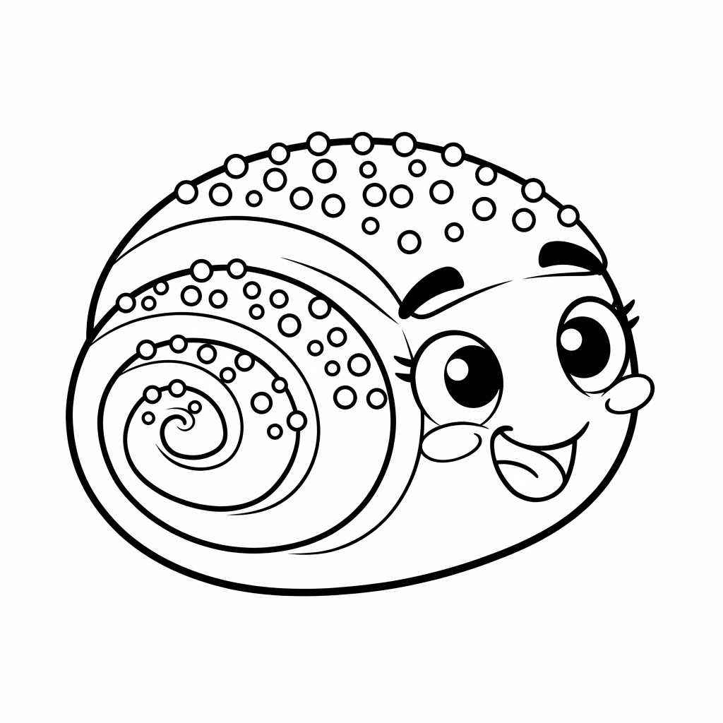 Söt kanelbulle med ett glatt ansikte