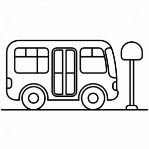 Stadsbuss vid hållplatsen