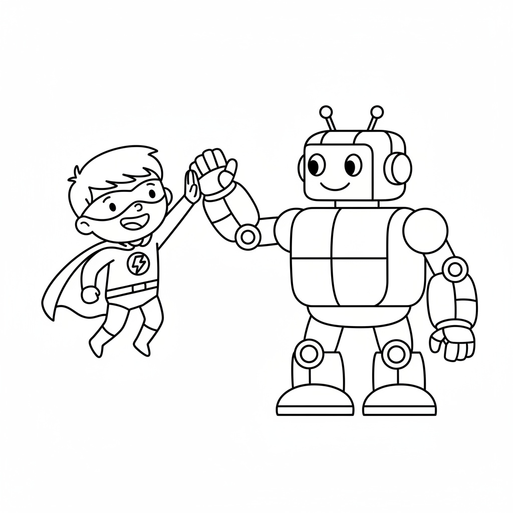 Superhjälte och robotvän