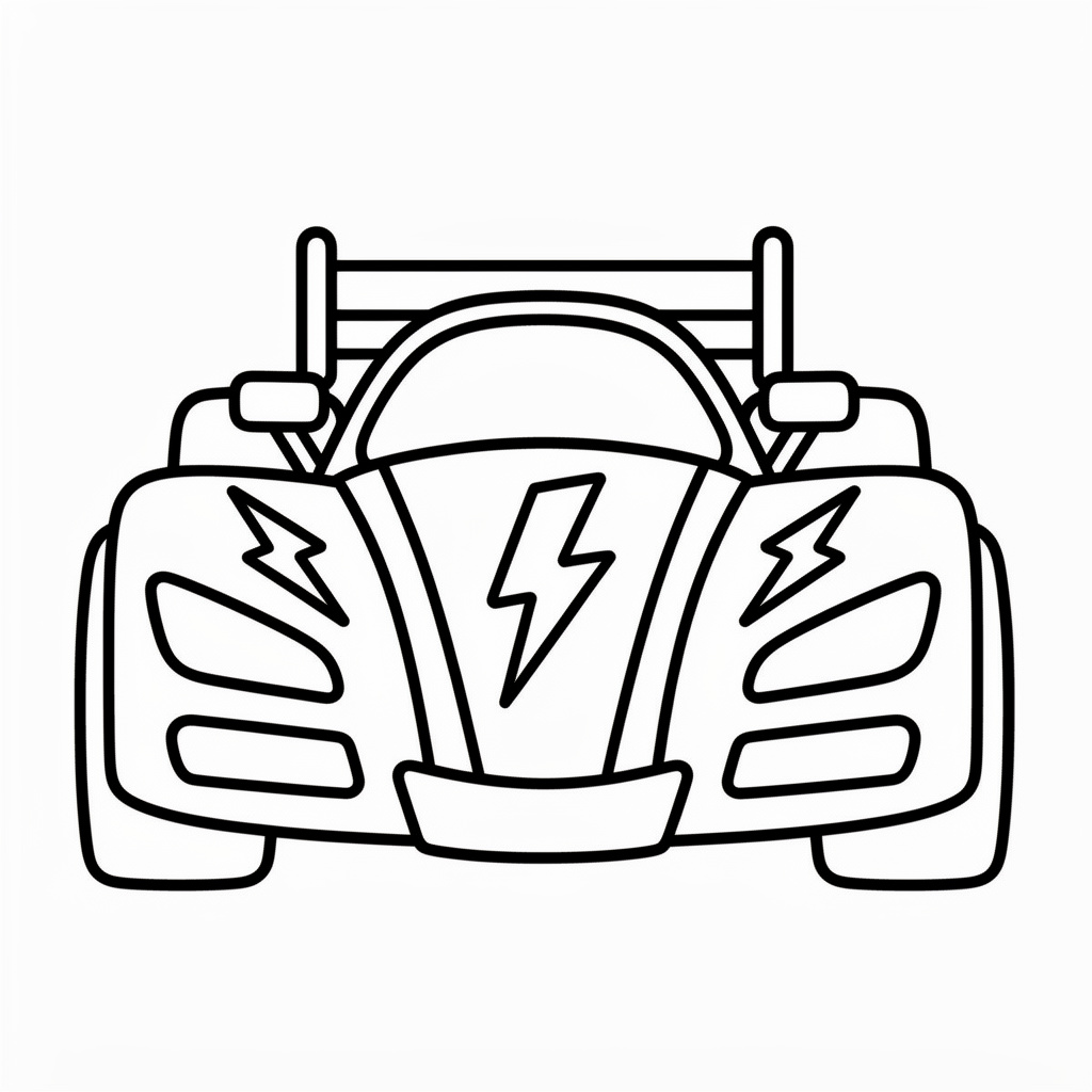 Supersnabb racerbil målarbild