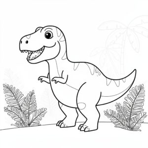 T-Rex med vänligt leende