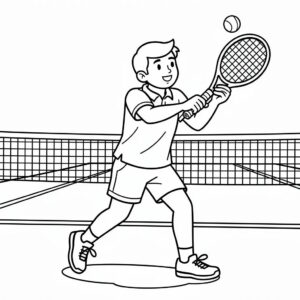 Tennisspelare målarbild