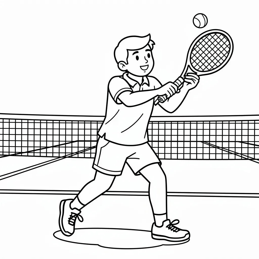Tennisspelare målarbild