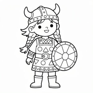 Modiga vikingar och vikingaskepp målarbilder