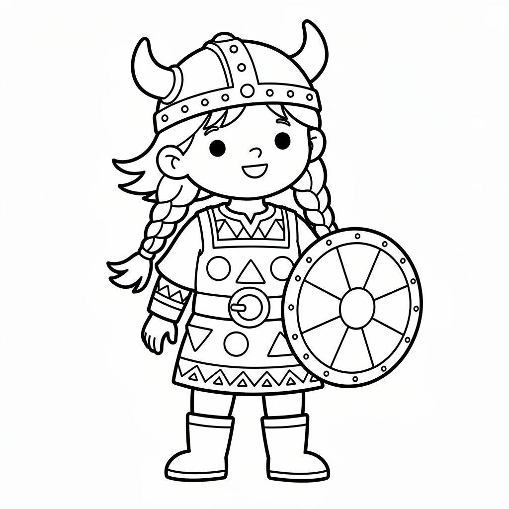 Trollbindande vikingkrigare målarbild