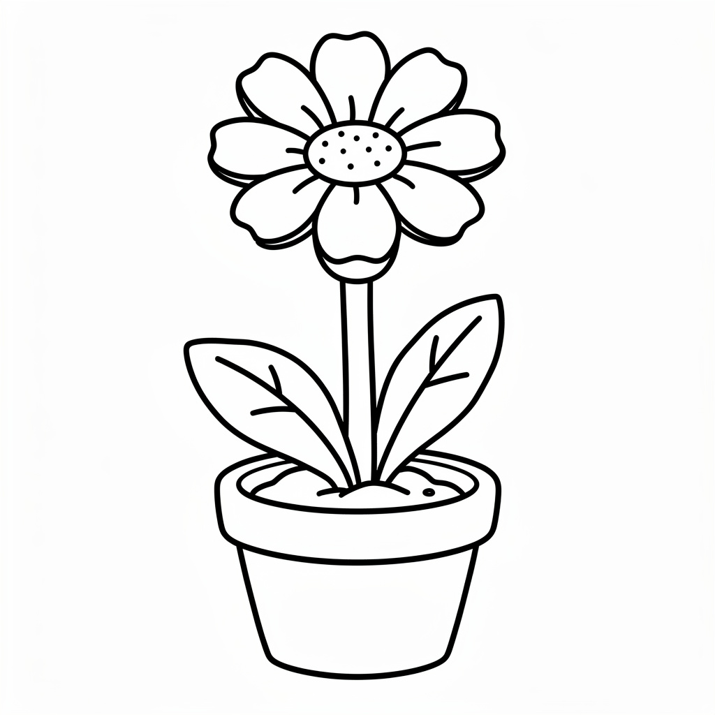 Tussilago i en liten blomkruka