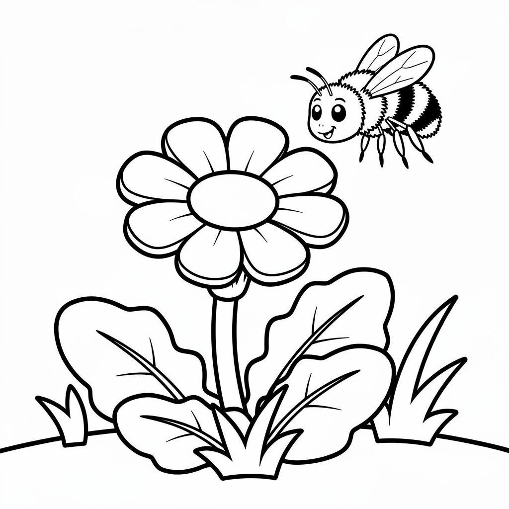 Tussilago och en surrande humla