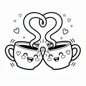 Två kaffekoppar som skålar