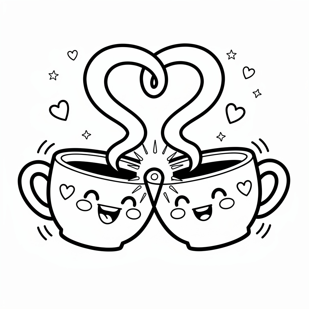 Två kaffekoppar som skålar