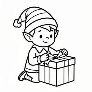 Utskrivbar julnisse teckning