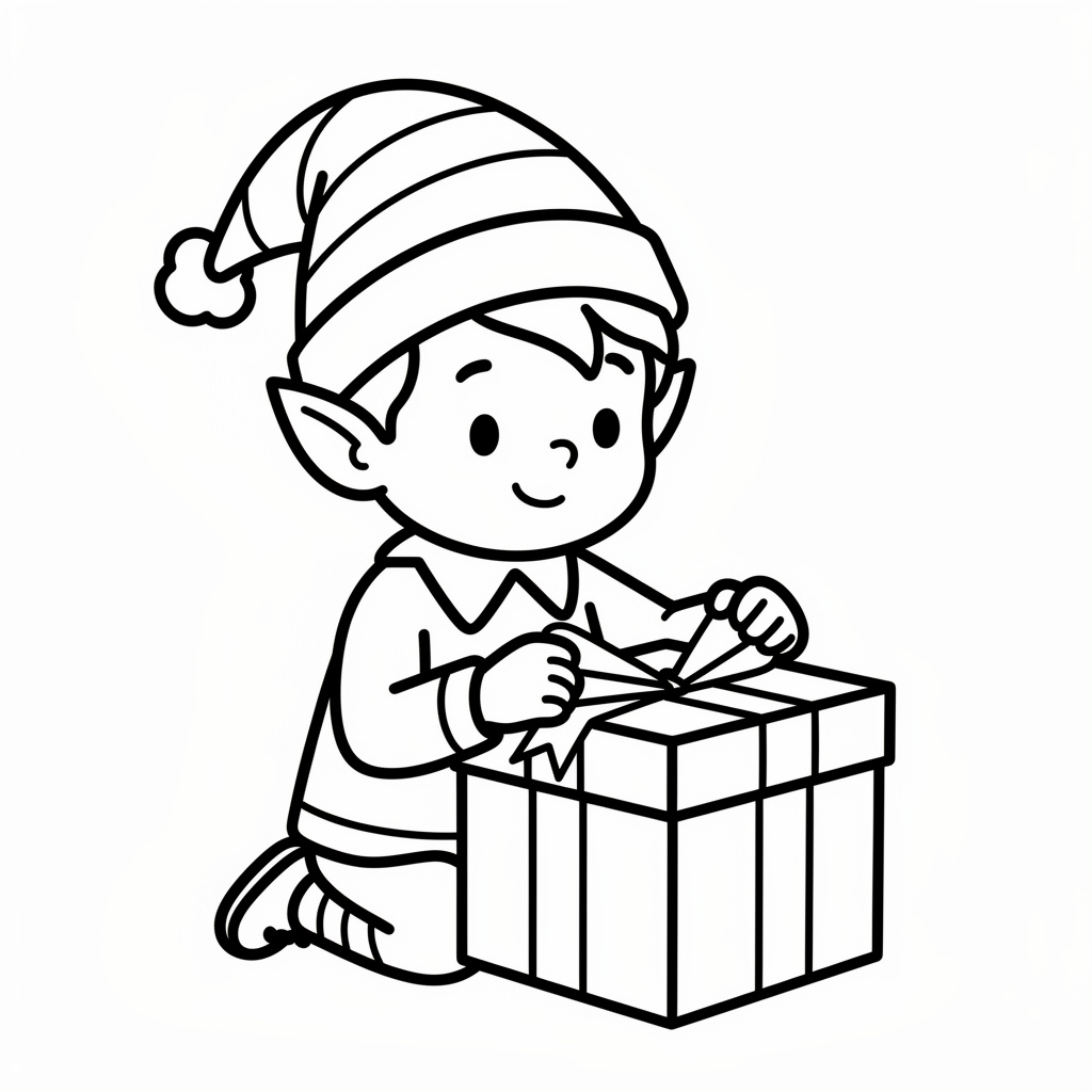 Utskrivbar julnisse teckning
