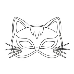 Utskrivbar kattmask för förskolebarn