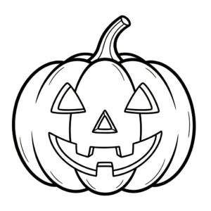 Utskrivbar pumpa målarbild för Halloween