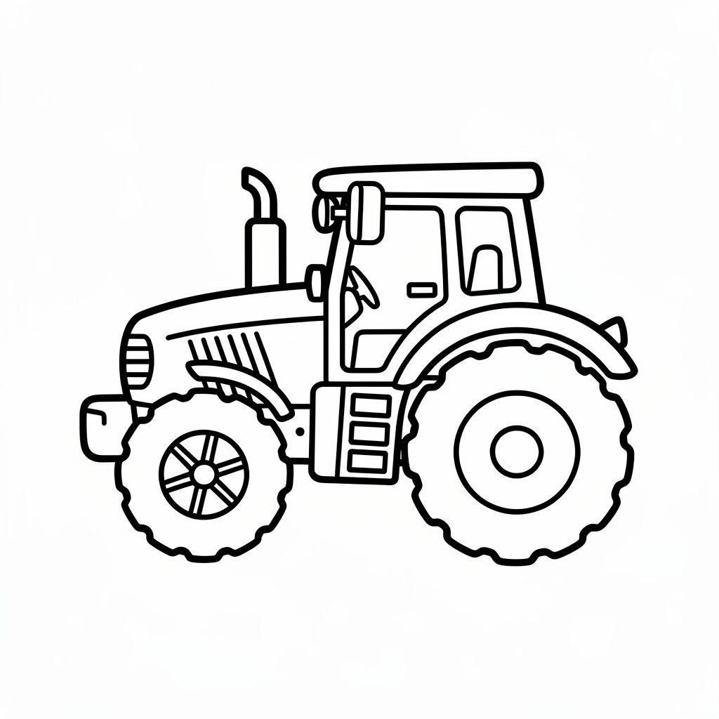 Utskrivbar traktor målarbild för barn