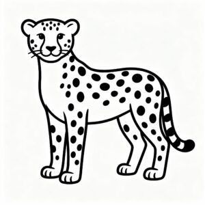 Utvecklande gepard målarbild för barn