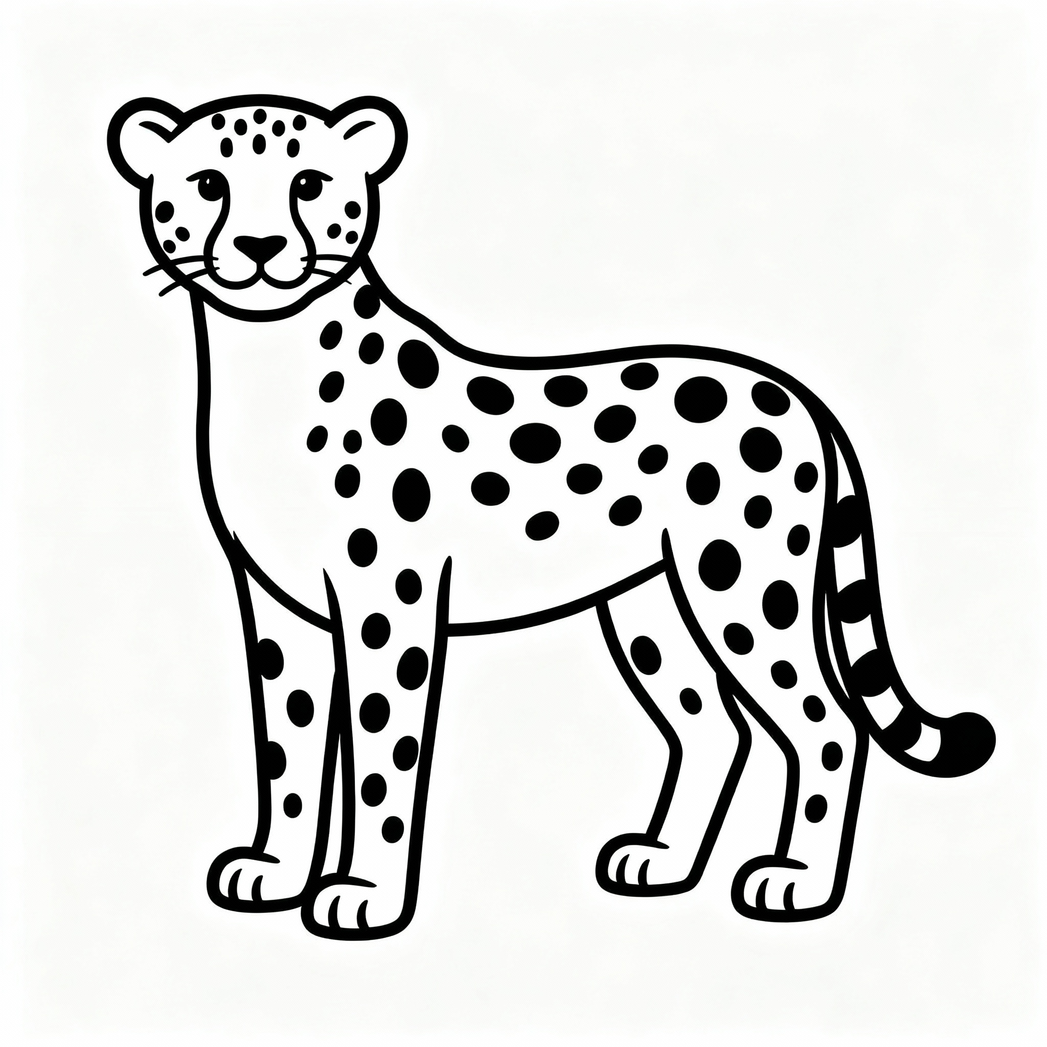 Utvecklande gepard målarbild för barn