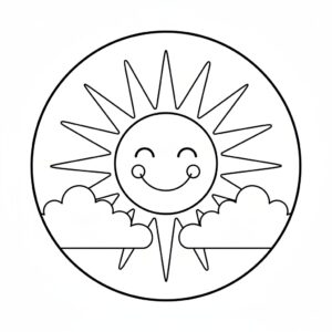 Olika väder som sol, regn och moln målarbilder