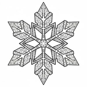 Väder zentangle: dekorativ snöflinga för vuxna
