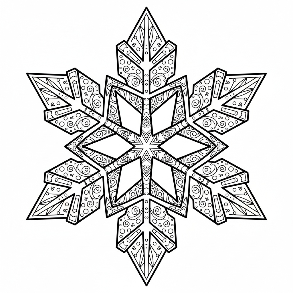 Väder zentangle: dekorativ snöflinga för vuxna