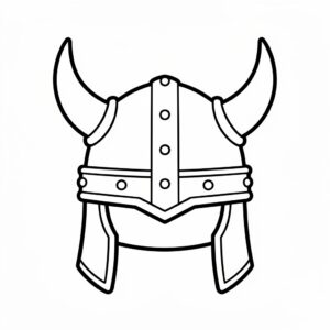 Viking målarbild med hjälm