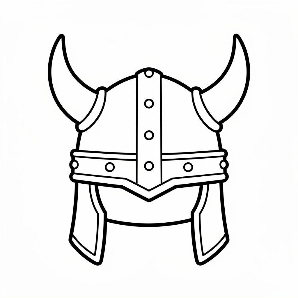 Viking målarbild med hjälm