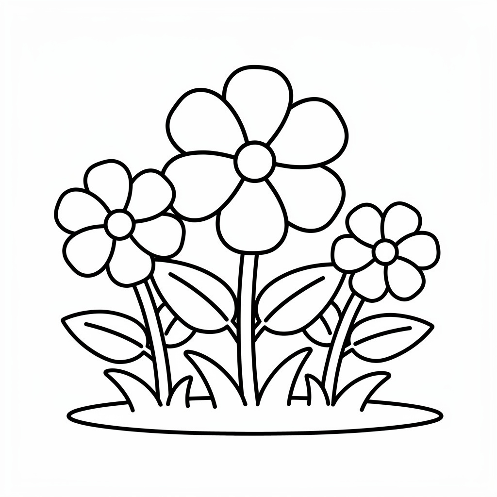 Vitsippa-familjen i gräset