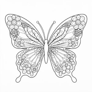 Zentangle älvvingar för vuxna